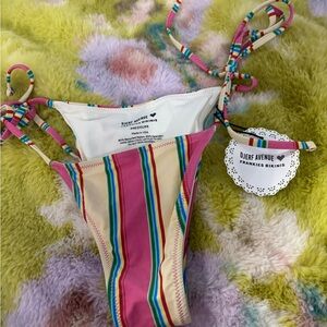 Frankies Bikinis x Djerf Avenue Striped Bikini Bottom